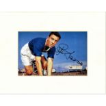 Jimmy Greaves signed 14x12 overall mounted colour magazine photo pictured in his early playing