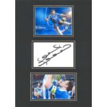 Frank Lampard 14x10 mounted signature piece includes signed album page and two colour photos