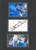 Frank Lampard 14x10 mounted signature piece includes signed album page and two colour photos