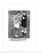 Bertie Auld Celtic Legend signed 12x10 mounted black and white magazine photo. Robert Auld (born