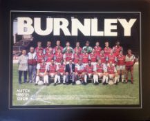 Burnley 1990/91 multi signed 20x16 mounted team magazine colour photo 23 signatures includes Frank
