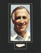 Joe Mercer 16x12 overall signature piece includes signed album page cutting and a colour photo.