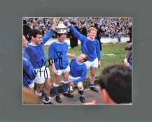 Alex Young signed 14x11 mounted colour photo pictured celebrating with the FA Cup while playing