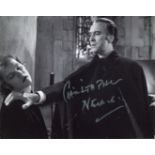 Dracula AD19172. 8x10 hammer horror movie photo signed by actor Christopher Neame. Good Condition.