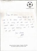 Football Gordon Banks ALS signed letter. Good Condition. All autographs are genuine hand signed