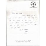 Football Gordon Banks ALS signed letter. Good Condition. All autographs are genuine hand signed