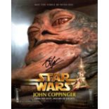 Star Wars, nice 8x10 Star Wars photo with quote, signed by special effects puppeteer John