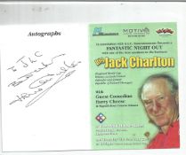 Football Jack Charlton signed ticket. Dedicated. Good Condition. All autographs are genuine hand
