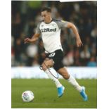 Tom Lawrence Signed Derby County 8x10 Photo. Good Condition. All autographs are genuine hand