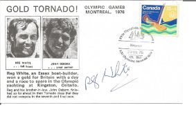 Olympic Yachting Gold Medal winner Reg White signed 1976 Montreal Games cover, where he was