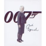 James Bond Judi Dench signed 10 x 8 inch photo of Dame Judi Dench in character. Good Condition.