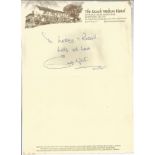 Football Liverpool legend Emlyn Hughes ALS signed letter. Good Condition. All autographs are genuine