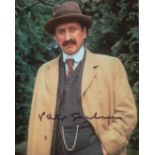 Poirot 8x10 TV detective drama photo signed by actor Philip Jackson as Inspector Jupp. Good