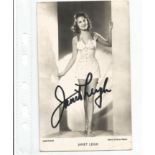 Janet Leigh (1927-2004) Actress Signed Vintage Mgm Postcard. Good Condition. All autographs are