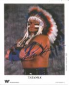 Blowout Sale! WWE/WWF Tatanka hand signed 10x8 photo. This beautiful hand-signed photo depicts WWE/