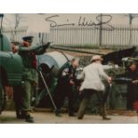 Doctor Who 8x10 inch photo scene signed by actor Simon Williams. Good Condition. All autographs