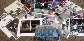 Football collection 20 assorted unsigned original colour and black and white assorted photos