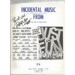 Bobby Vee (1943-2016) 1960s Singer Signed Sheet Music. Good Condition. All autographs are genuine