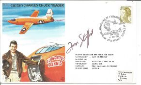 Space Astronaut Tom Stafford signed Chuck Yeager Test pilot cover. Good Condition. All autographs