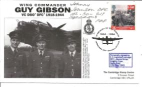 WW2 Dambuster Johnny Johnson DFC signed 1994 Guy Gibson VC RAF cover. Good Condition. All autographs