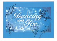 Dancing on ice 12x10 show flyer signed by Hayley Tamaddon (Coronation Street), Karen Barber (