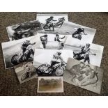 Speedway Legends collection 10 assorted original black and white photos from the 70s and 80s names