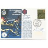 WW2 Karl Donitz & Robert Ryder VC signed St Nazire Raid official 1977 Navy cover. Good Condition.