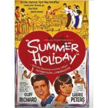 Cliff Richards signed 12 x 8 colour photo reproduction of the Summer Holiday movie poster. Good