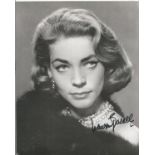Actress Lauren Bacall signed 10 x 8 b/w portrait photo. Good Condition. All autographs are genuine