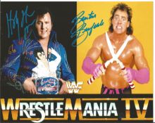Blowout Sale! WWE/WWF Wrestle Mania IV signed 10x8 photo. This beautiful hand-signed photo depicts