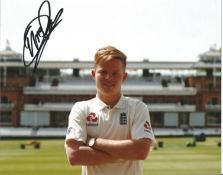 Ollie Pope Signed England Cricket 8x10 Photo. Good Condition. All autographs are genuine hand signed