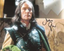 Doctor Who 8x10 inch photo scene signed by actor Julian Glover. Good Condition. All autographs are