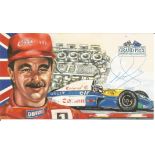 Motor Sport F1 Nigel Mansell signed Australian GP colour postcard 1992. Good Condition. All