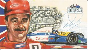 Motor Sport F1 Nigel Mansell signed Australian GP colour postcard 1992. Good Condition. All