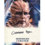 Doctor Who 8x10 photo signed by actor Christopher Ryan as Lord Kiv. Good Condition. All autographs