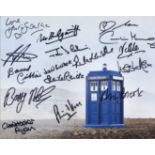 Doctor Who Cast Signed 8x10 inch photo signed by FIFTEEN actors who have appeared in the series