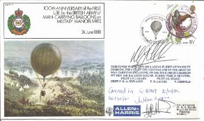 John Nott signed Balloon cover flown on 1981 World Record flight in GBIDT to 56100ft, one of only 10