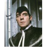 Doctor Who 8x10 inch photo scene signed by actor Michael Jayston. Good Condition. All autographs are