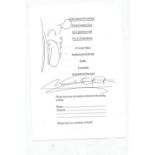 Football Norman Hunter signed menu. Good Condition. All autographs are genuine hand signed and