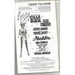 Cilla Black (1943-2015) Singer/Presenter Signed London Palladium Programme. Good Condition. All