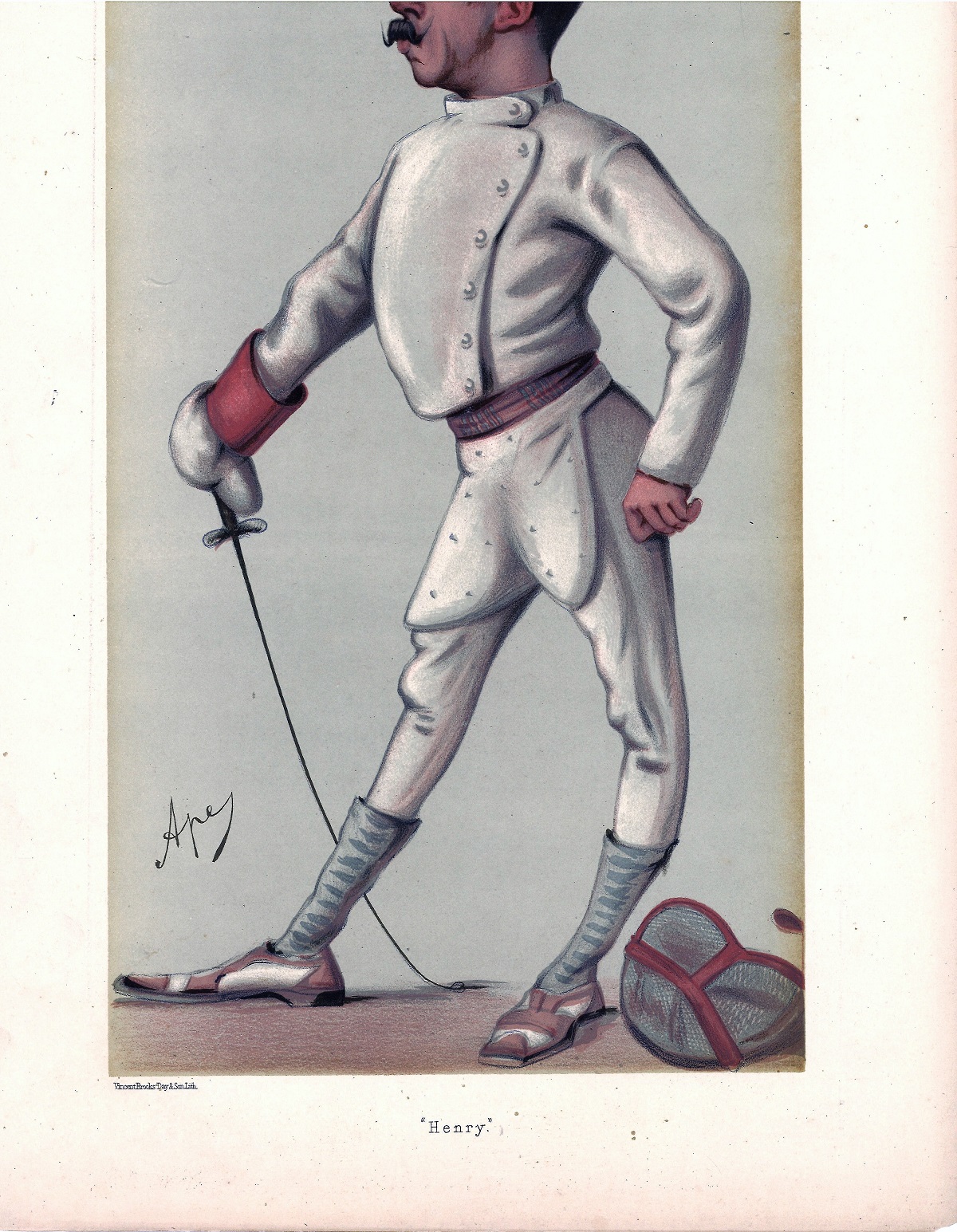 Henry 24/4/1880 Subject Henry Stacey , Vanity Fair print, These prints were issued by the Vanity