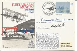 WW2 Mountbatten of Burma signed Royal Navy Fleet Air Arm cover, also signed by the Director of the