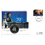 Her Majesty Queen Elizabeth II 70th birthday PNC coin cover. Numbered 0724. Hamilton Bermuda 20/11/