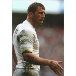 Chris Robshaw Signed England Rugby 8x12 Photo. Good Condition. All autographs are genuine hand