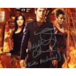Doctor Who 8x10 inch photo scene signed by actress Michelle Collins. Rare on this image. Good