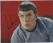Star Trek Leonard Nimoy signed 10 x 8 colour photo as Spock. Good Condition. All autographs are