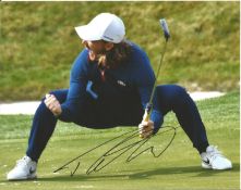 Tommy Fleetwood Signed Ryder Cup Golf 8x10 Photo. Good Condition. All autographs are genuine hand