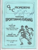 Football Liverpool legend Tommy Smith signed dinner menu. Good Condition. All autographs are genuine