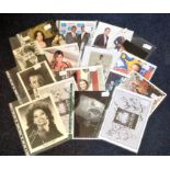 TV signed collection. 19 items mainly colour photos. Some of names included are John Partridge, Tony