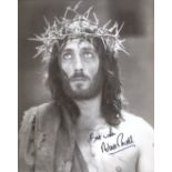 Robert Powell. 8x10 photo from the TV miniseries Jesus of Nazareth signed by actor Robert Powell.